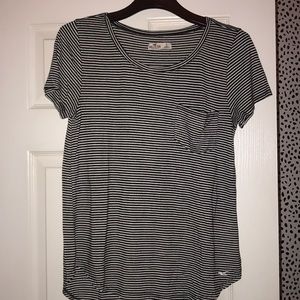 Hollister Black and White Striped Shirt
